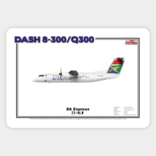 DeHavilland Canada Dash 8-300/Q300 - SA Express (Art Print) Sticker